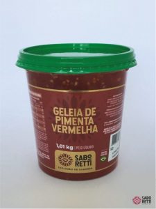 Geléia Pimenta Vermelha Saboretti - Balde 1,01kg